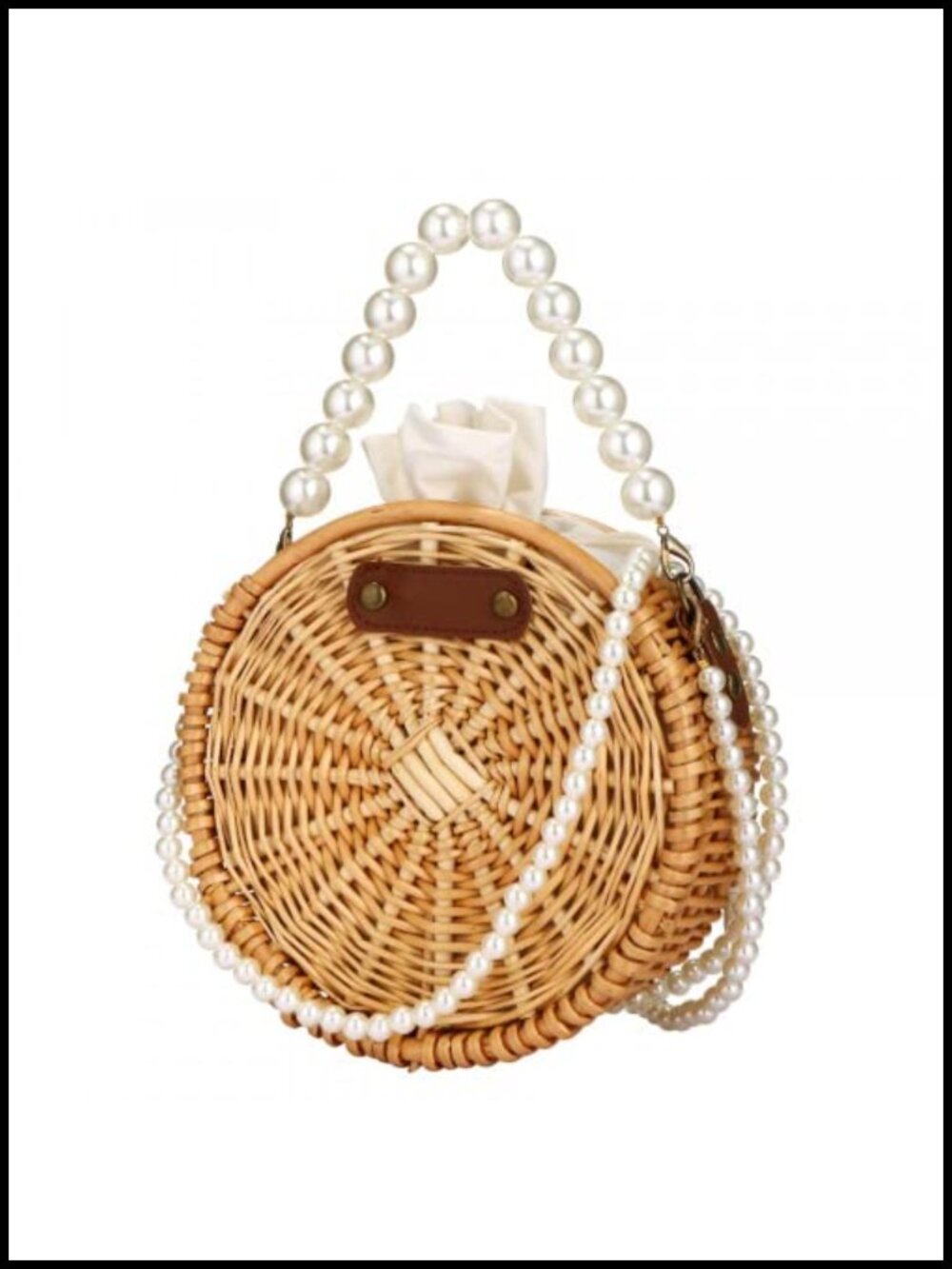 Handwoven Rattan Straw Woven Tote Bag Women Summer Beach Purse